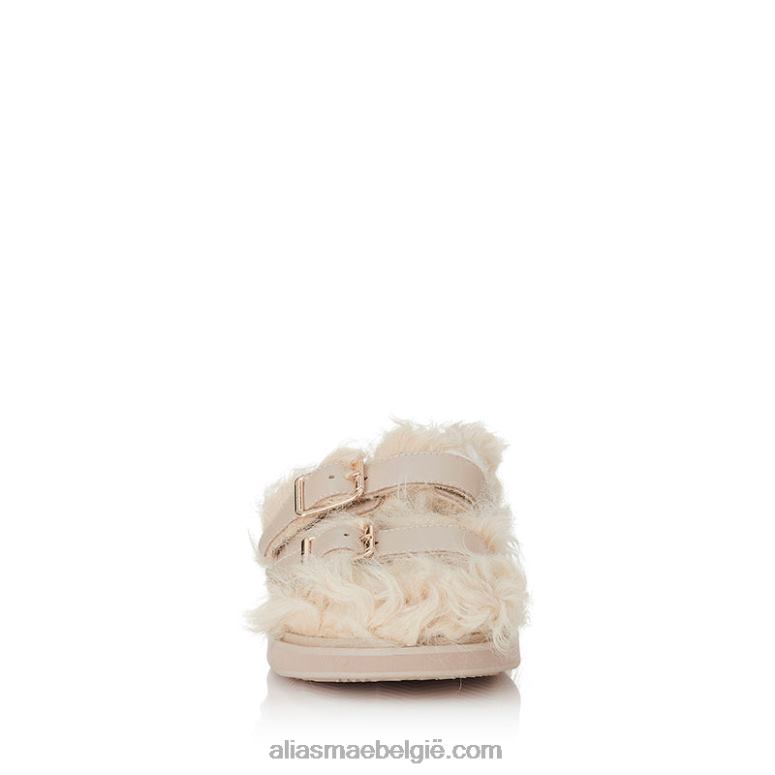 creme/natuurlijke schapenvacht/leer Alias Mae patti 2T2T0155
